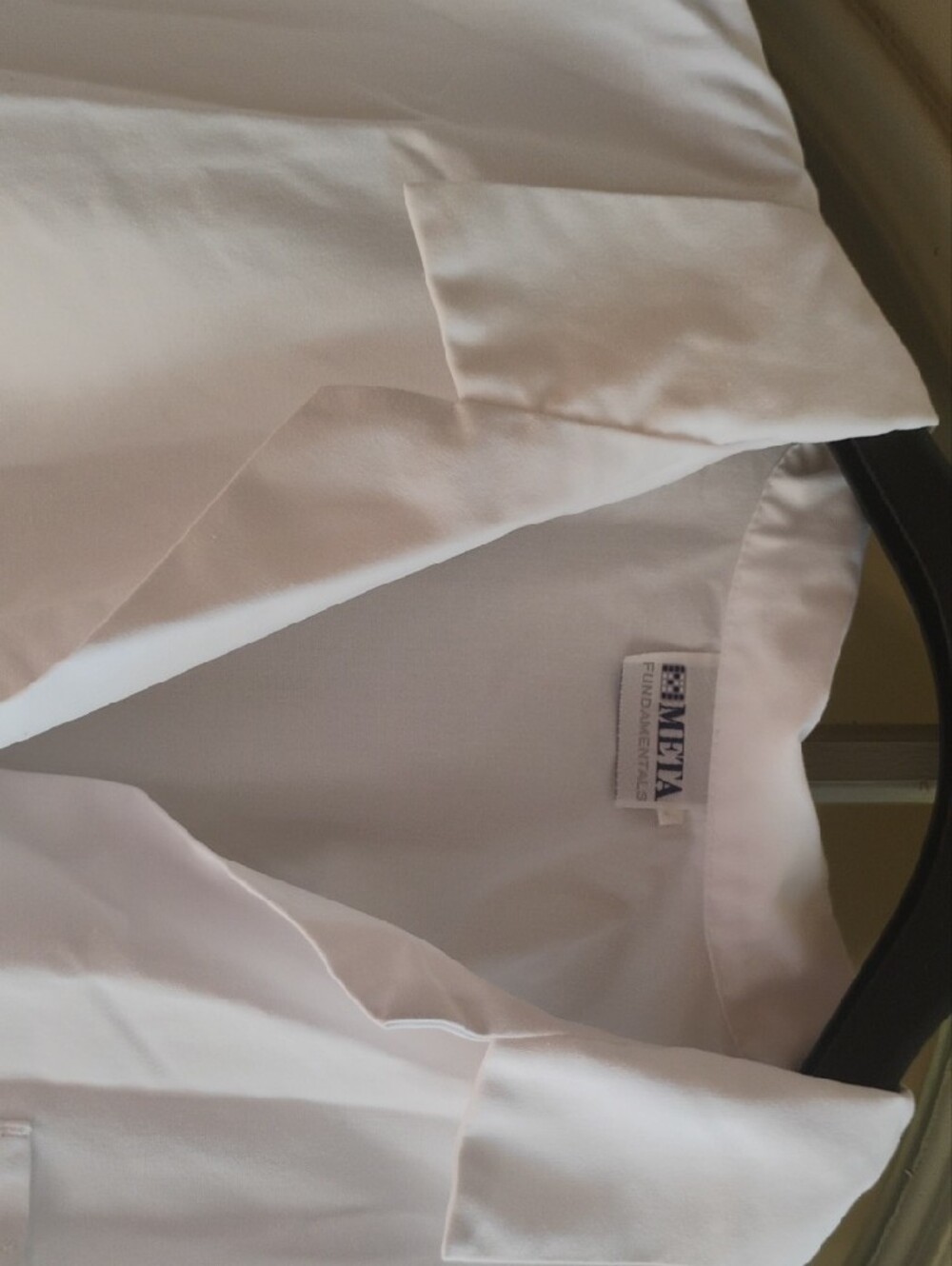 Meta White Button-Front Labcoat - Picture 2 of 3